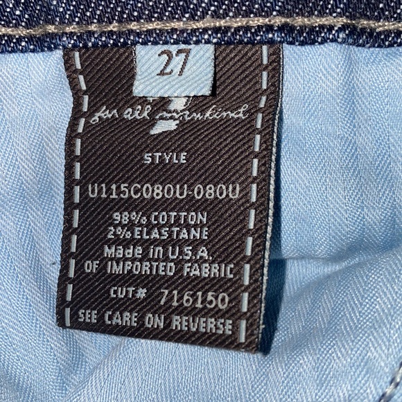 7 for all man kind jeans 32 inch inseam - Picture 6 of 6